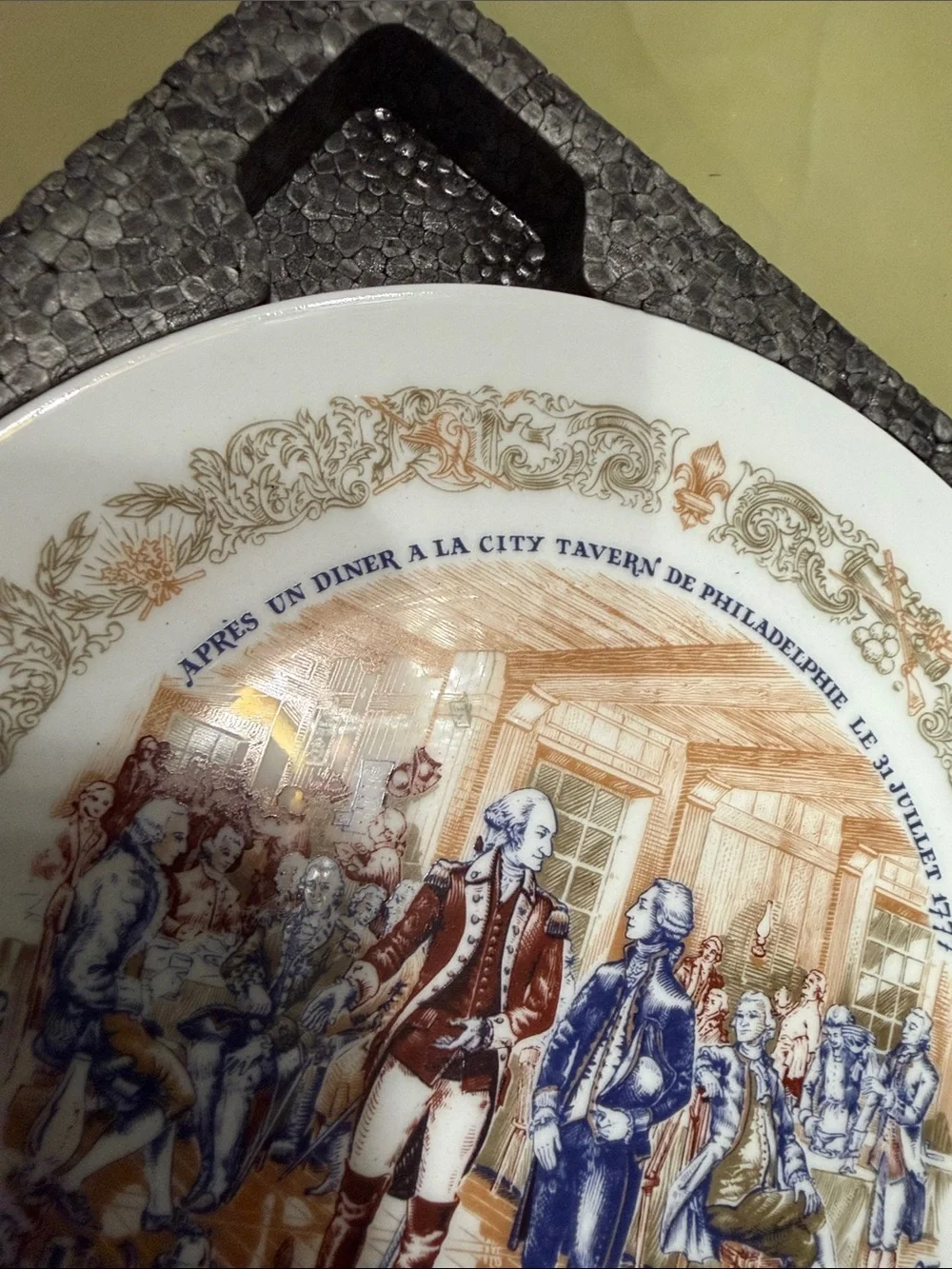 D’Arceau Limoges Lafayette Legacy Plate III 1974 COA Box Washington Lafayette